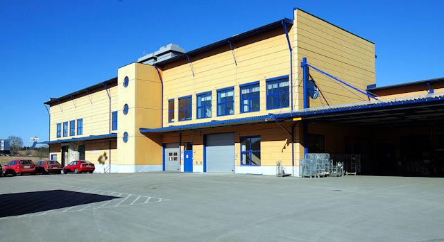 Borås Tidnings tryckeri med lastgård